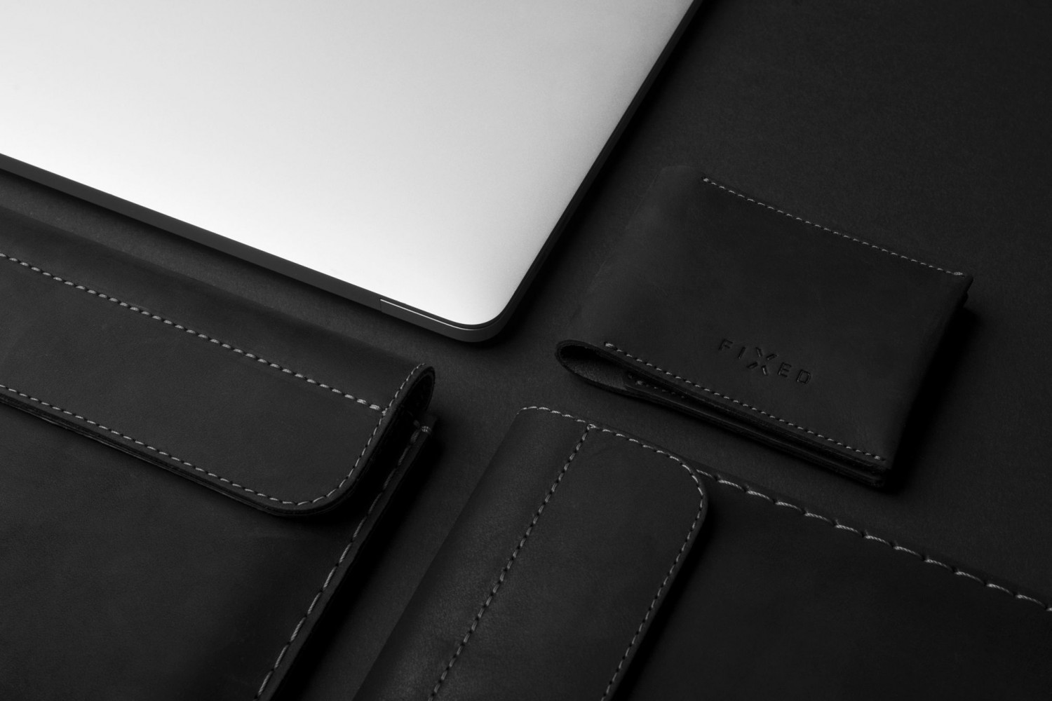FIXED Oxford kožené pouzdro na Apple iPad Pro 11" 2018/2020 s klávesnicí Magic Keyboard, černé