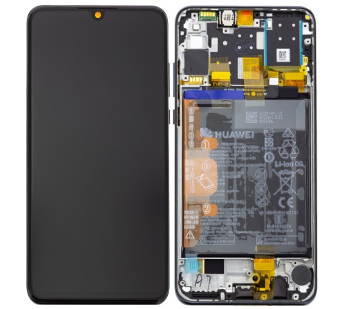 LCD + dotyk + rámeček + baterie pro Huawei P30 Lite, black (Service Pack) + DOPRAVA ZDARMA