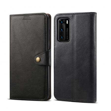 Lenuo Leather flipové pouzdro na Samsung Galaxy A21s, black