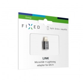 Redukce FIXED pro nabíjení a přenos z microUSB/Lightning, podpora iOS 12.x a nižší, černá