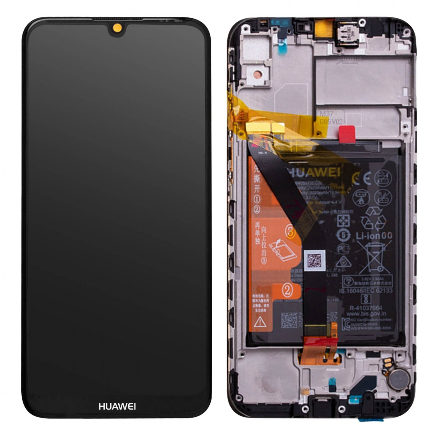 LCD + dotyk + přední kryt pro Huawei Y6s, black