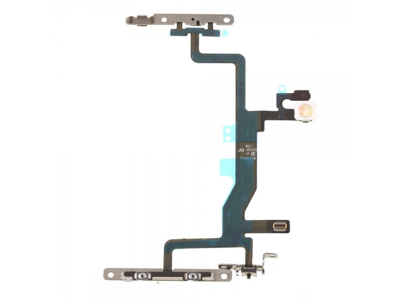 Levně Tlačítko zapnutí + tlačítka hlasitosti flex kabel + Metal Plate pro Apple iPhone 6S