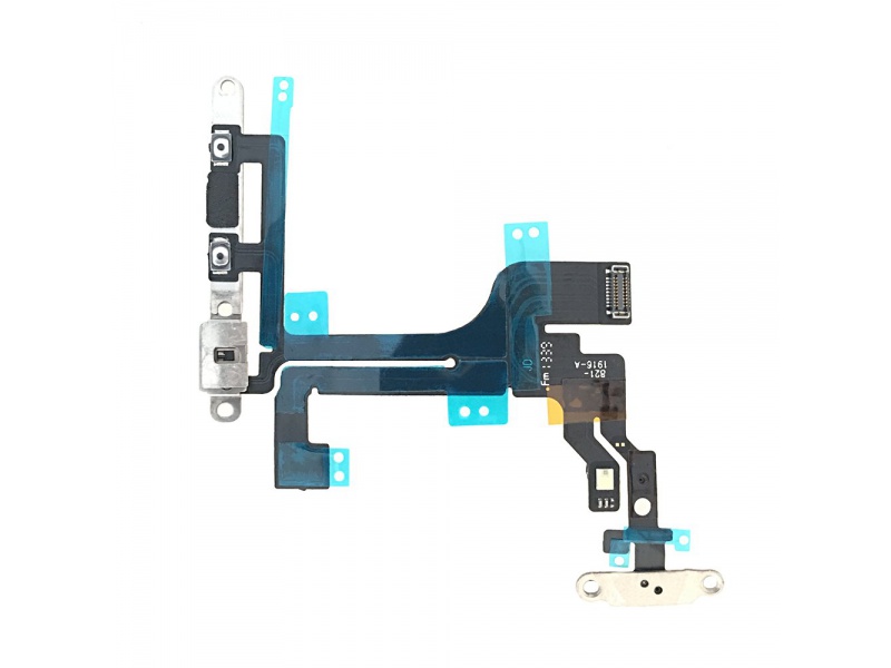 Zapínací tlačítko + tlačítka hlasitosti Flex kabel + Metal Plate pro Apple iPhone 5C