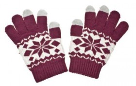 Dámské rukavice NORDIC na dotykový displej red