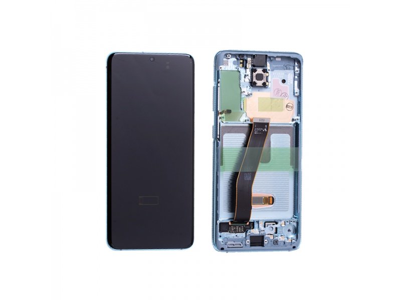 LCD + dotyk + rámeček pro Samsung Galaxy S20, cloud blue (Service Pack)
