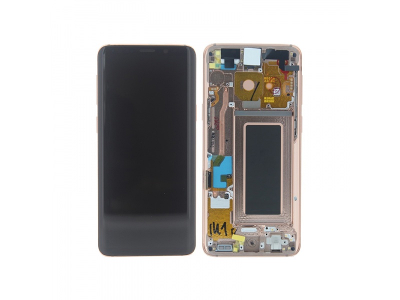 LCD + dotyk + rámeček pro Samsung Galaxy S9, gold (Service Pack)