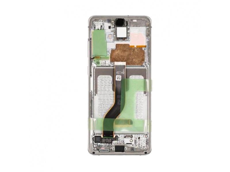 Levně LCD + dotyk + rámeček pro Samsung Galaxy S20+, cloud white (Service Pack)