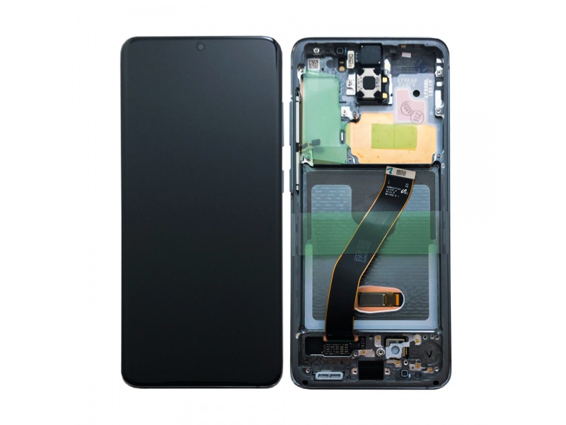 Levně LCD + dotyk + rámeček pro Samsung Galaxy S20, cosmic grey (Service Pack)