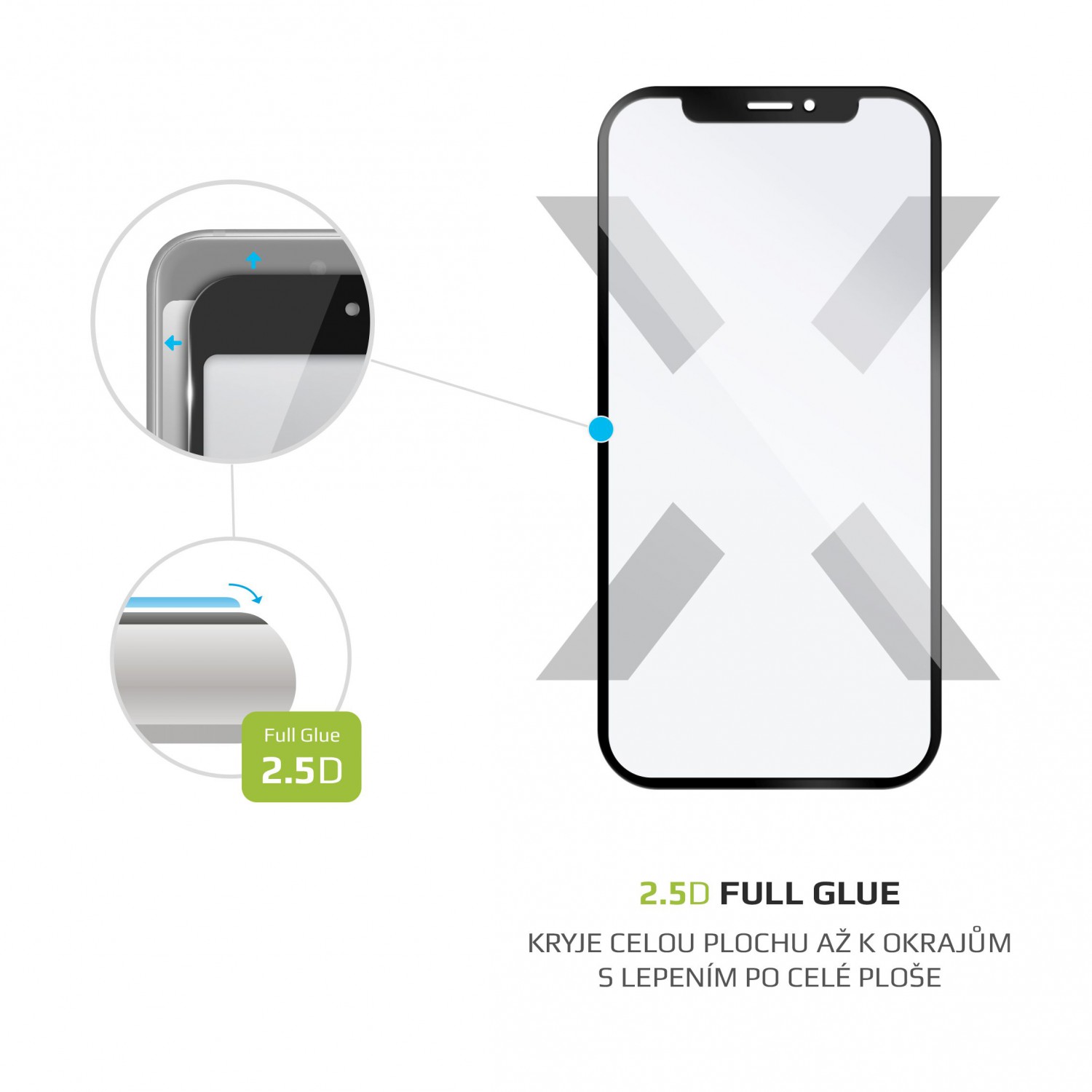 Tvrzené sklo FIXED Full-Cover pro Realme X50 5G black