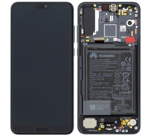 LCD + dotyk + rámeček + baterie pro Huawei P20 Pro, blue (Service Pack)