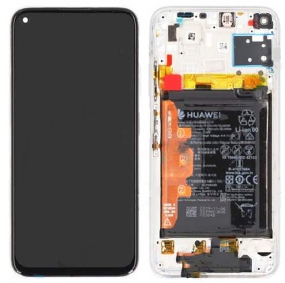 LCD + dotyk + rámeček + baterie pro Huawei P40 Lite, breathing crystal  (Service Pack)