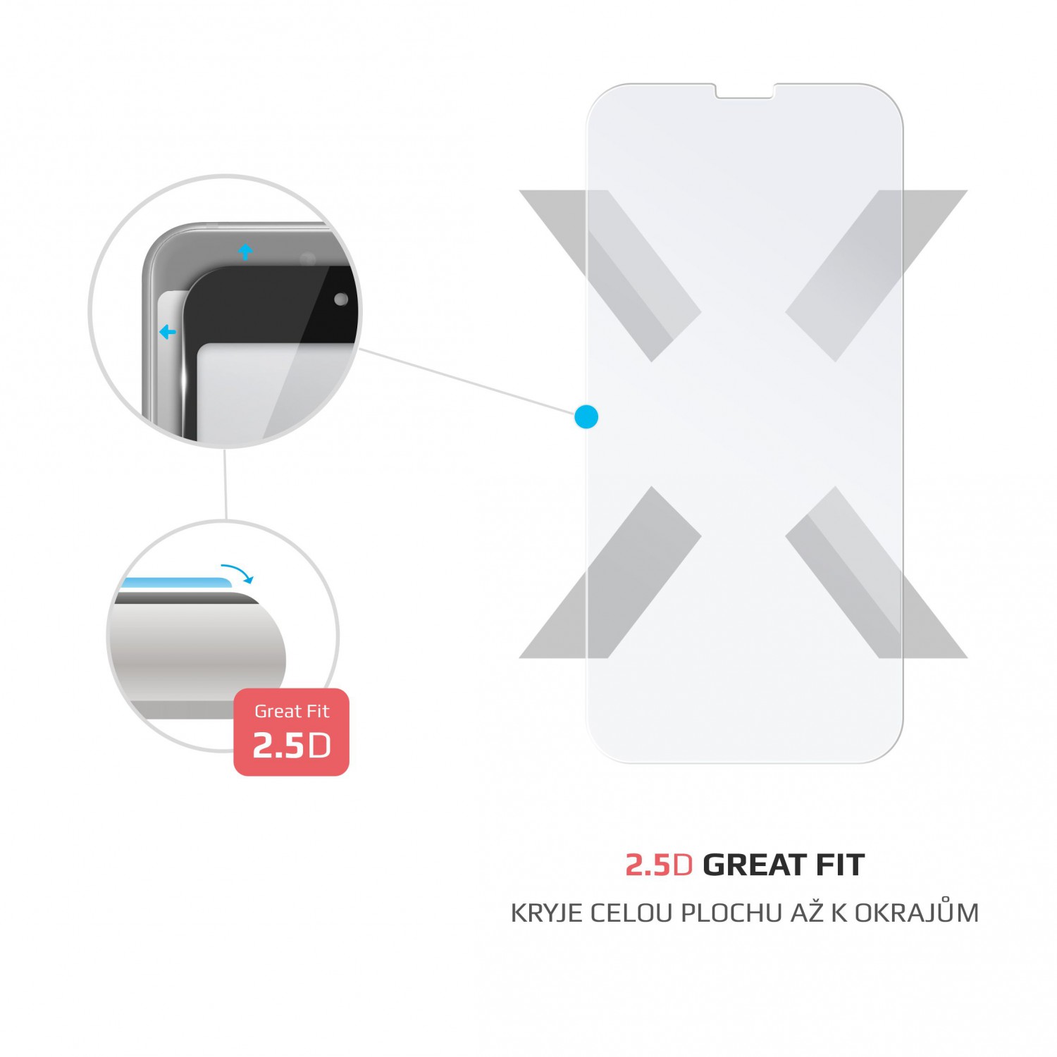 Tvrzené sklo FIXED pro Apple iPhone 12, transparentní