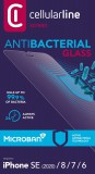 Antimikrobiální ochranné tvrzené sklo Cellularline Antibiom pro Apple iPhone 6/7/8/SE2020/SE2022, černá