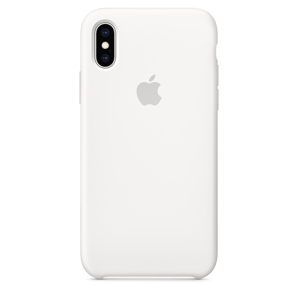 Originální kryt Silicone Case pro Apple iPhone XS, bílá