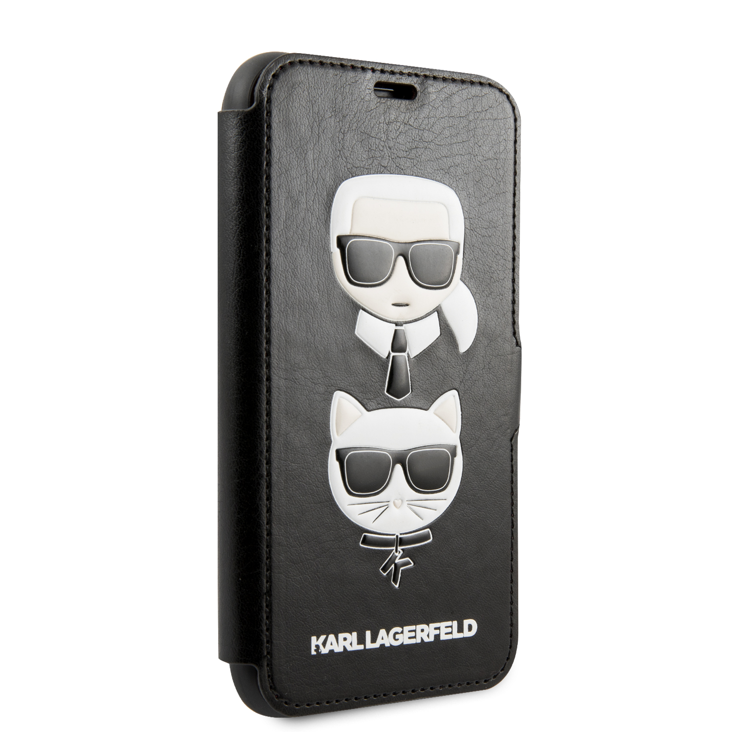Karl Lagerfeld Cardslots flipové pouzdro, obal, kryt KLFLBKSN61FKICKC Apple iPhone 11 black 