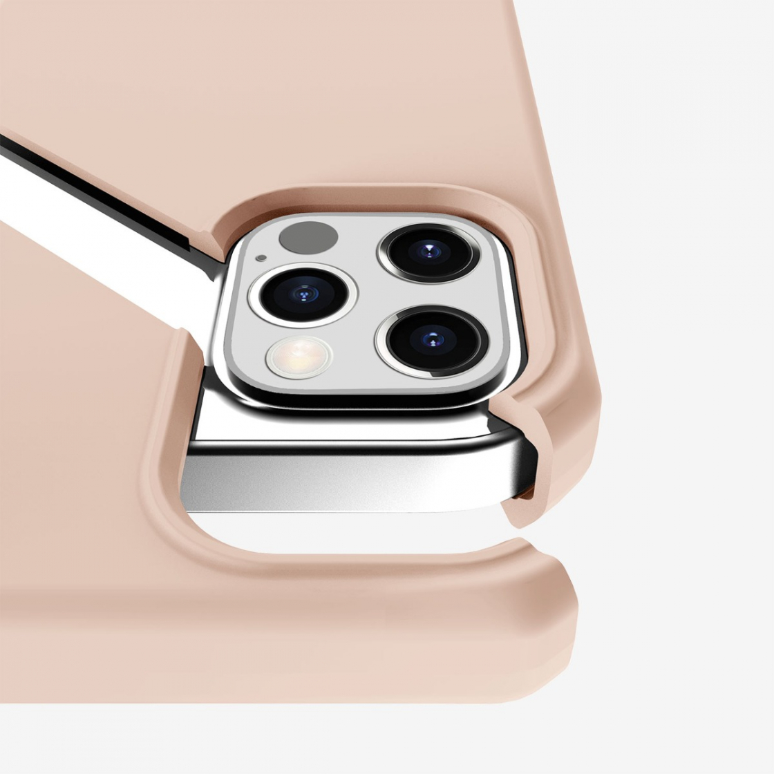 Odolné pouzdro ITSKINS Hybrid Silk 3m pro Apple iPhone 12 Mini, světle růžová