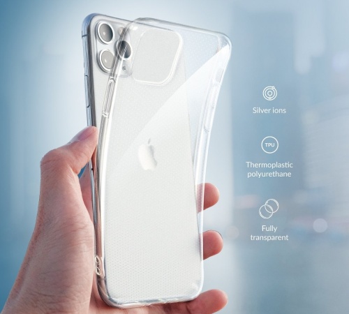 Silikonové pouzdro Forcell AntiBacterial pro Xiaomi Redmi Note 8T, transparentní