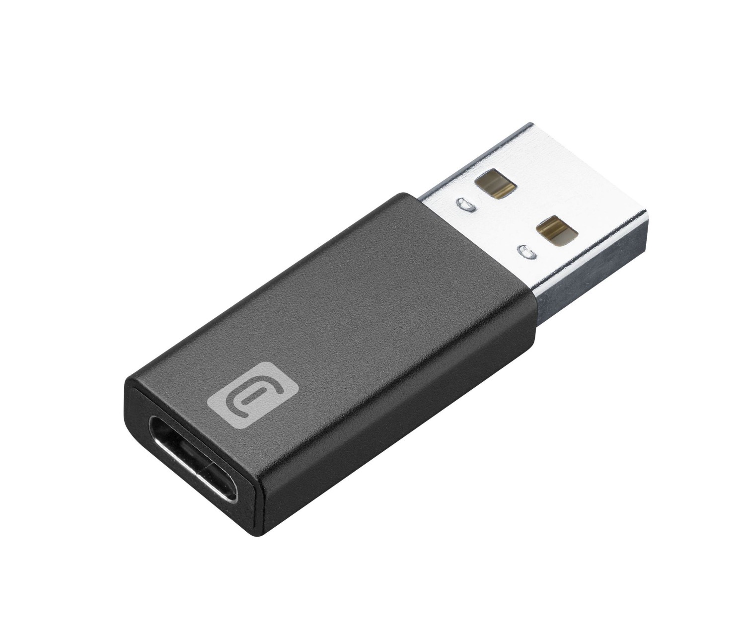 Adaptér Cellularline z USB na USB-C pro nabíjení i datový přenos, černý