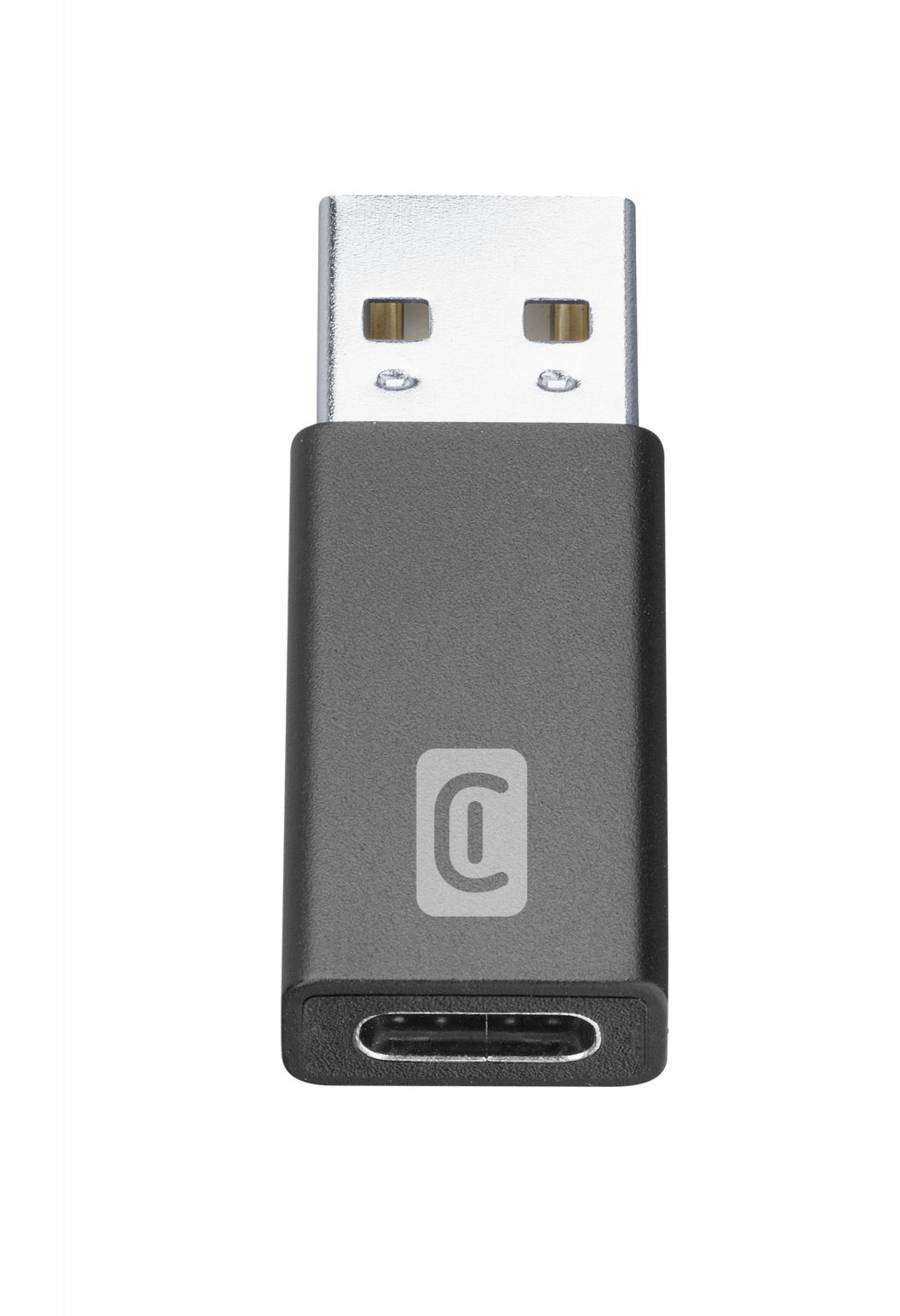 Levně Adaptér Cellularline z USB na USB-C pro nabíjení i datový přenos, černý