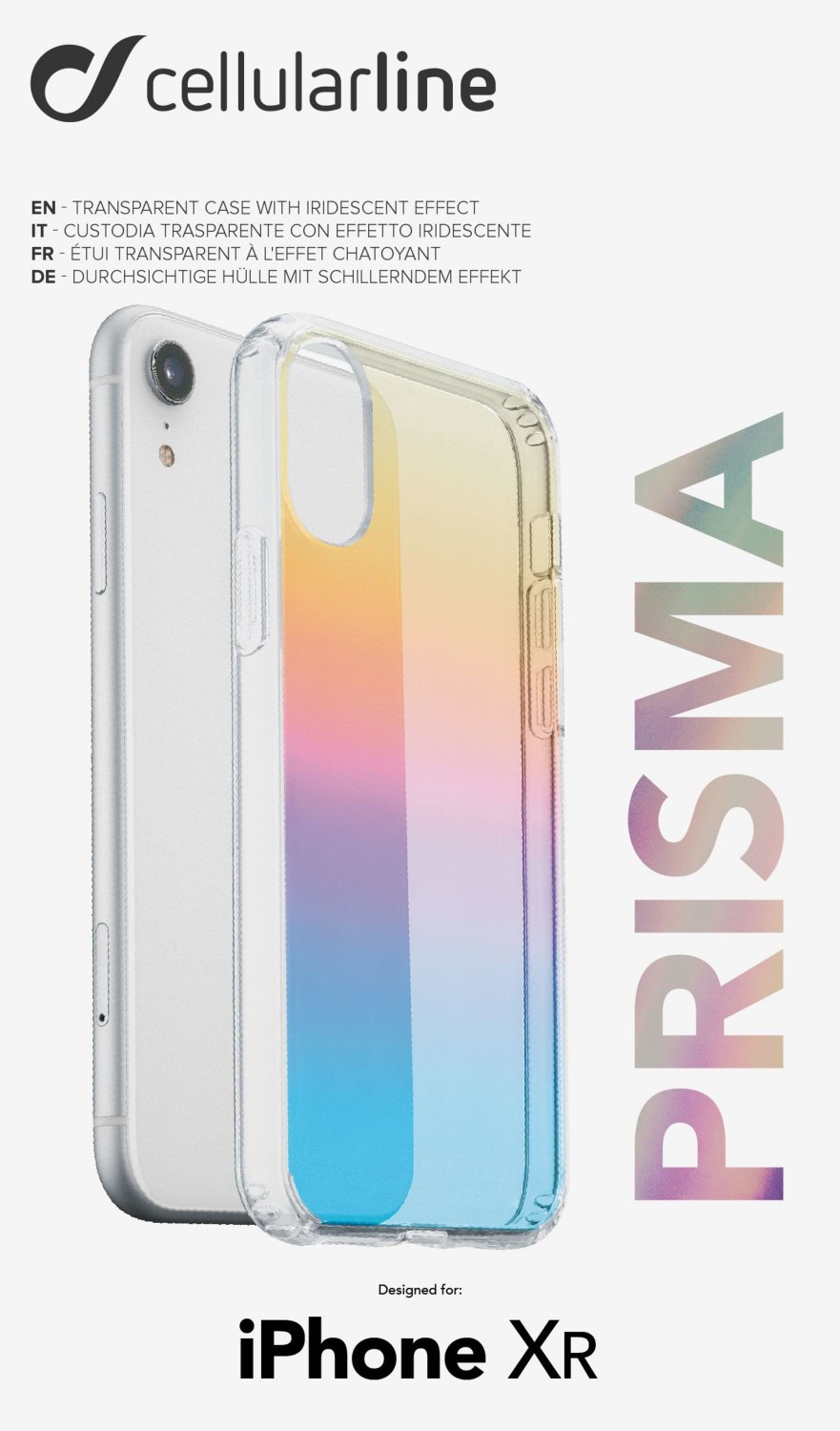Cellularline Prisma duhový kryt Apple iPhone XR, polotransparentní