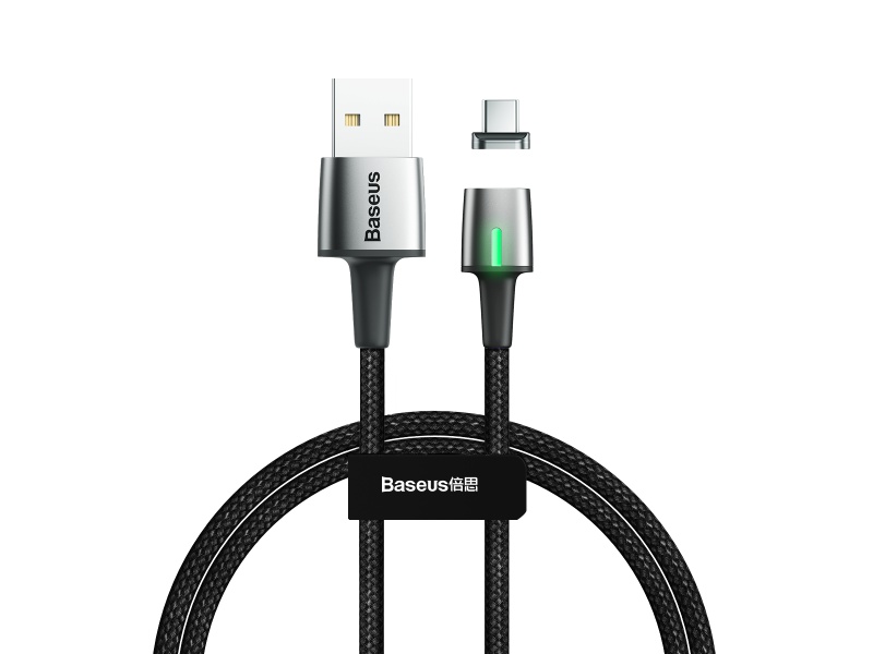 Datový kabel Baseus Zinc Magnetic Cable USB For Type-C, 3A, 1M, černá