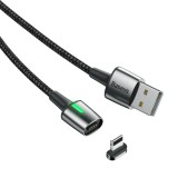 Datový kabel Baseus Zinc Magnetic Cable USB for Lightning, 2.4A, 1M, černá