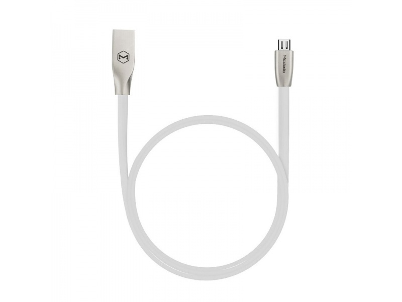 Datový kabel Mcdodo Zinc Alloy Series Micro USB Cable, 1,5m, bílá