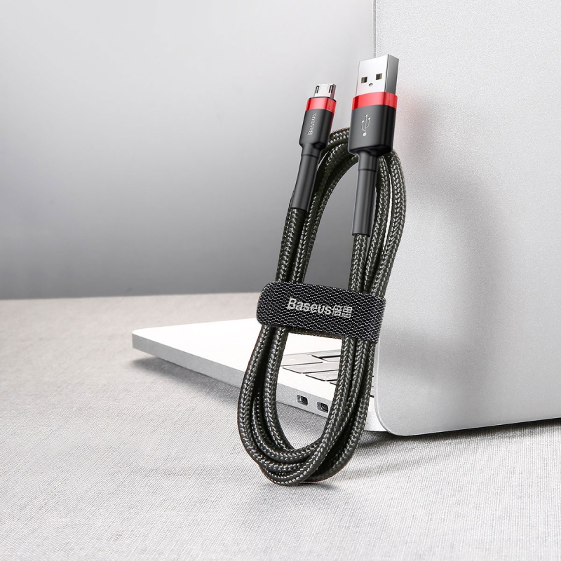 Datový kabel Baseus Cafule Cable Micro USB, 1.5A, 2M, červená-černá