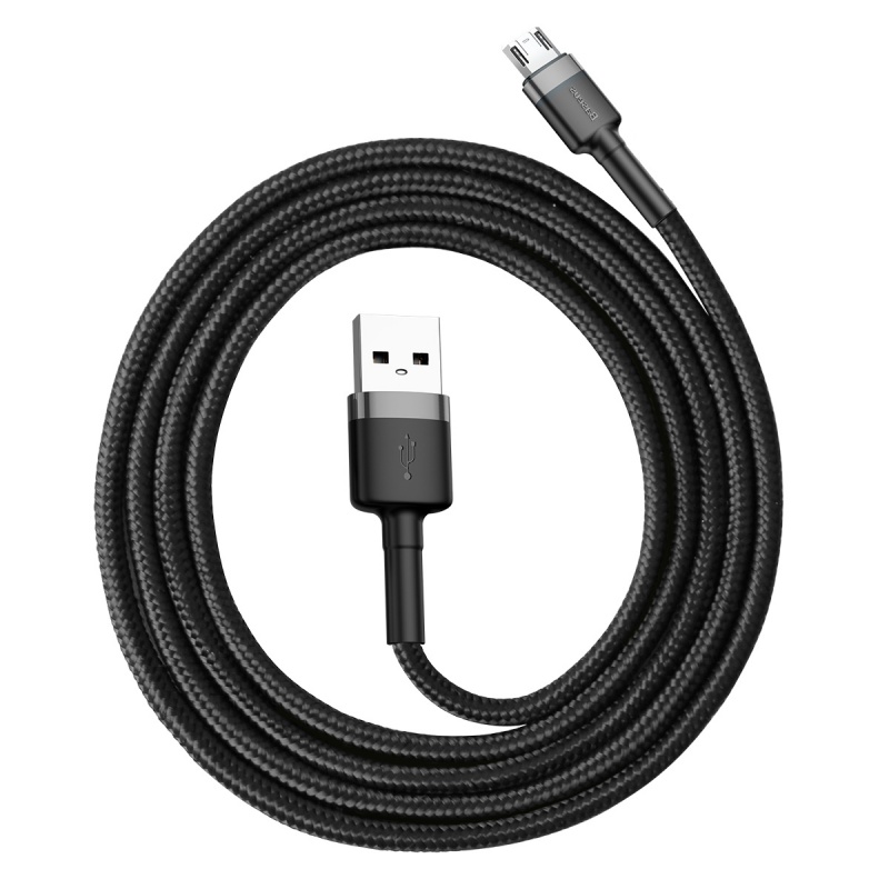 Datový kabel Baseus Cafule Cable Micro USB 1.5A, 2M, šedá-černá