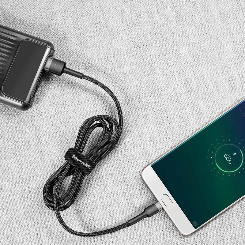 Datový kabel Baseus Cafule Cable Micro USB 1.5A, 2M, šedá-černá