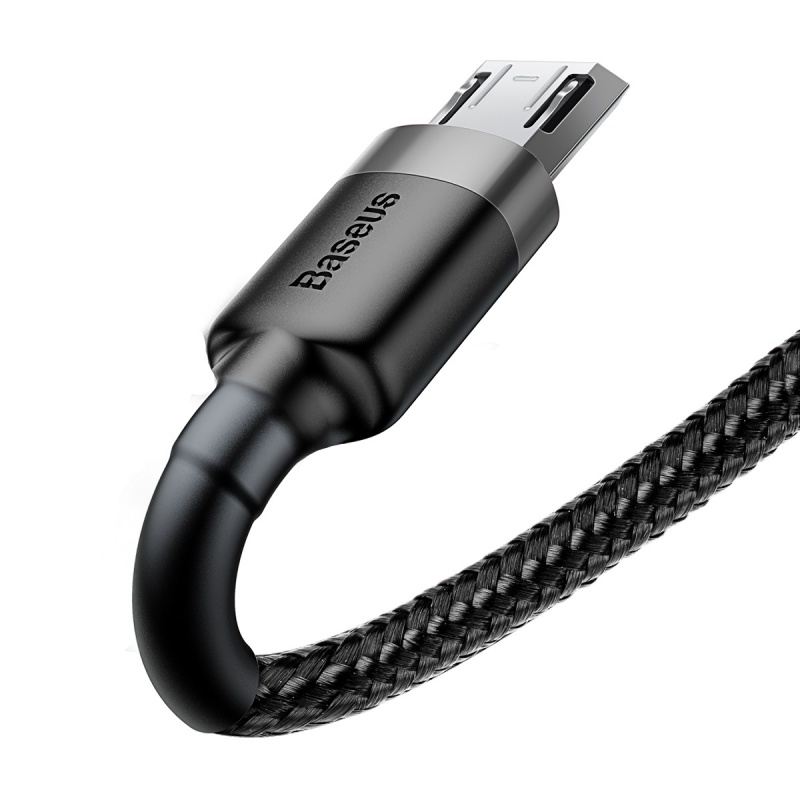 Datový kabel Baseus Cafule Cable Micro USB 1.5A, 2M, šedá-černá