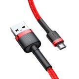 Datový kabel Baseus Cafule Cable Micro USB, 1.5A, 2M, červená