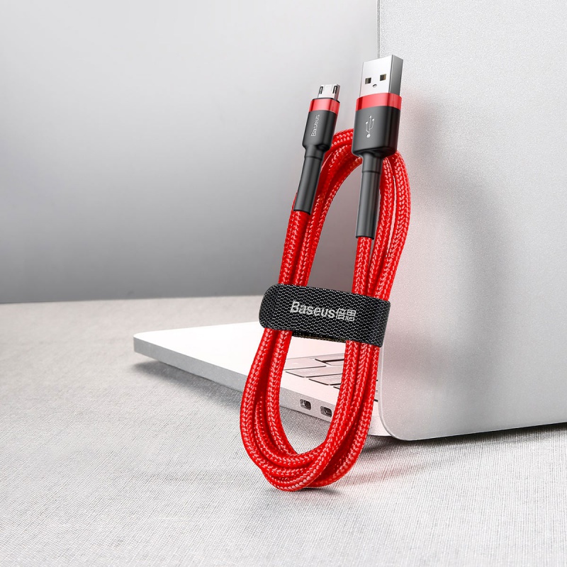 Datový kabel Baseus Cafule Cable Micro USB, 1.5A, 2M, červená