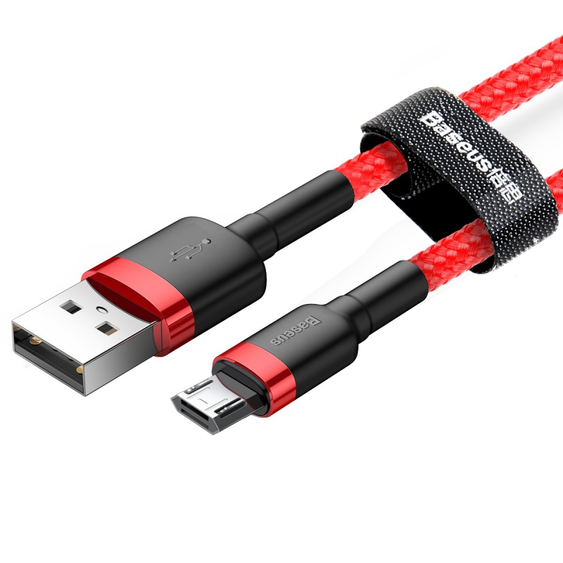 Datový kabel Baseus Cafule Cable Micro USB, 1.5A, 2M, červená