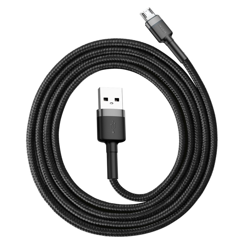 Datový kabel Baseus Cafule Cable Micro USB 2.4A, 1M, šedá-černá