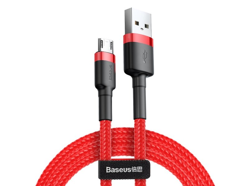 Levně Datový kabel Baseus Cafule Cable Micro USB 2.4A, 1M, červená