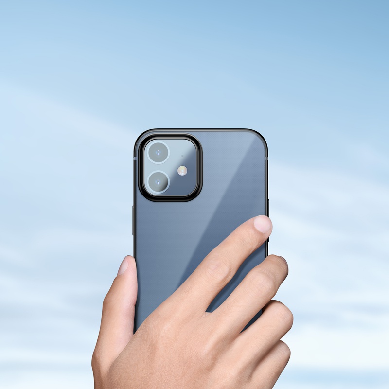 Ochranné pouzdro Baseus Shining Case Anti-fall pro Apple iPhone 12 Mini, transparentní černá