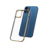 Ochranné pouzdro Baseus Shining Case Anti-fall pro Apple iPhone 12, transparentní zlatá