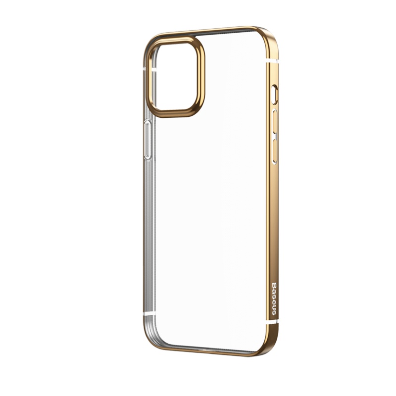 Ochranné pouzdro Baseus Shining Case Anti-fall pro Apple iPhone 12 Pro Max, transparentní zlatá