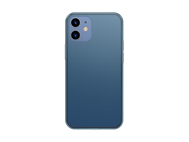 Ochranné pouzdro Baseus Frosted Glass Protective Case pro Apple iPhone 12 Mini, transparentní modrá