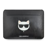 Karl Lagerfeld Choupette Sleeve kožené pouzdro KLCS133CHBK Apple MacBook Air/Pro