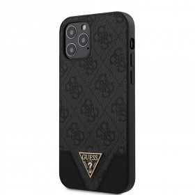 Guess 4G Triangle zadní kryt GUHCP12MPU4GHBK Apple iPhone 12/12 Pro grey 