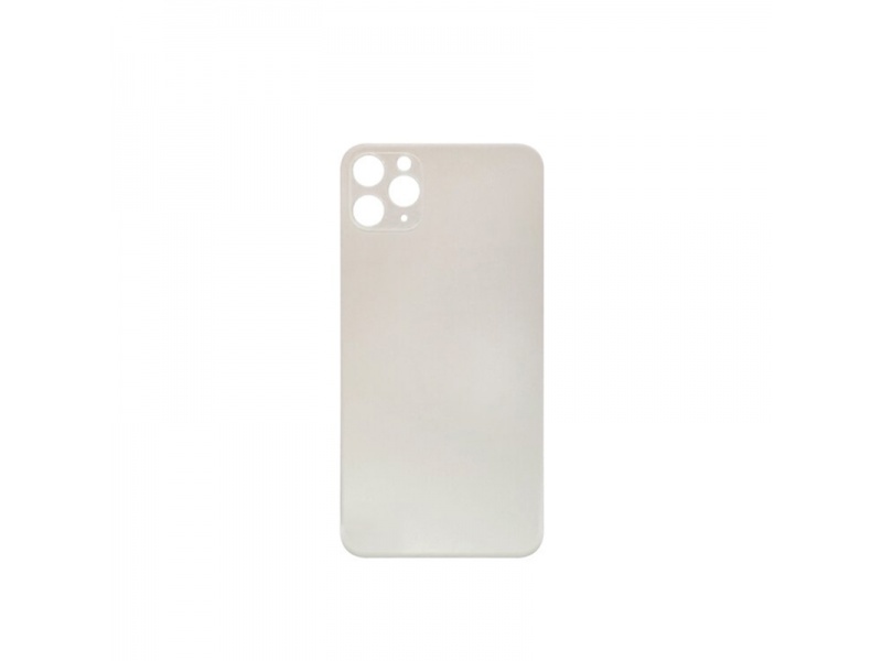 Levně Kryt baterie Back Cover Glass + Big Camera Hole pro Apple iPhone 11 Pro Max, stříbrná