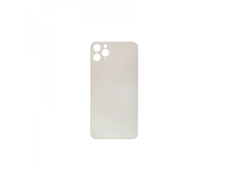 Levně Kryt baterie Back Cover Glass + Big Camera Hole pro Apple iPhone 11 Pro, stříbrná