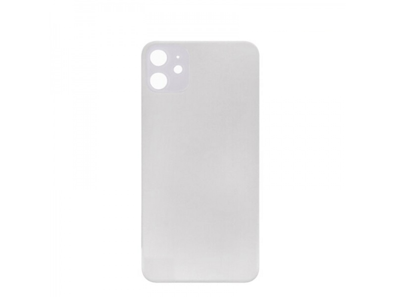 Levně Kryt baterie Back Cover Glass + Big Camera Hole pro Apple iPhone 11, bílá