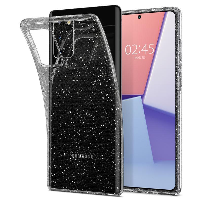 Ochranný kryt Spigen Liquid Crystal Glitter pro Samsung Galaxy Note20, transparentní