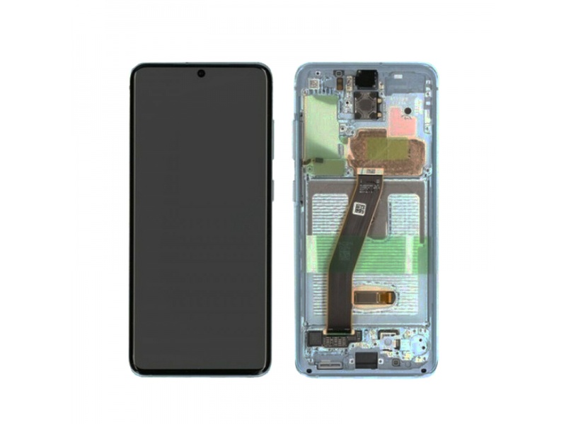 LCD + dotyk + rámeček pro Samsung Galaxy S20, white ( Service Pack )