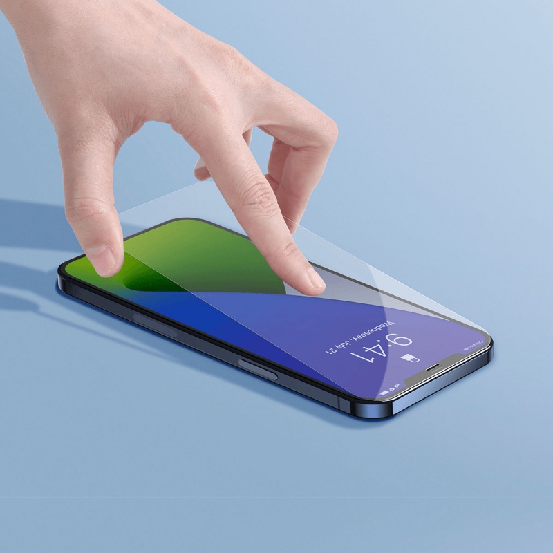 Tvrzené sklo Baseus Full Anti-Blue Light pro Apple iPhone 12 Mini, transparentní 