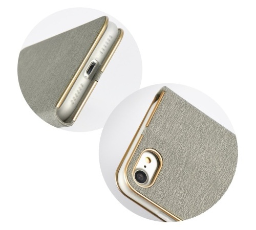 Forcell Luna flipové pouzdro, obal, kryt pro Apple iPhone 12 mini silver