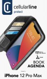 CellularLine Book Agenda 2 flipové pouzdro, obal, kryt Apple iPhone 12 Pro Max black